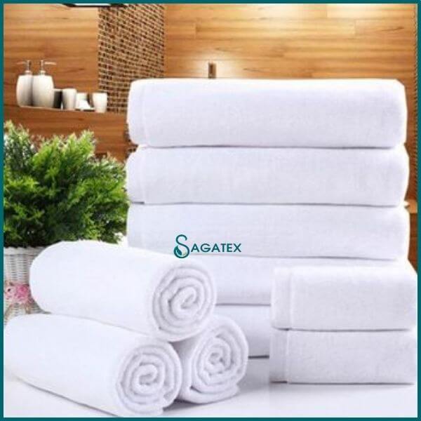 Khăn tắm màu trắng chuyên khách sạn 3-5 sao tại Sagatex