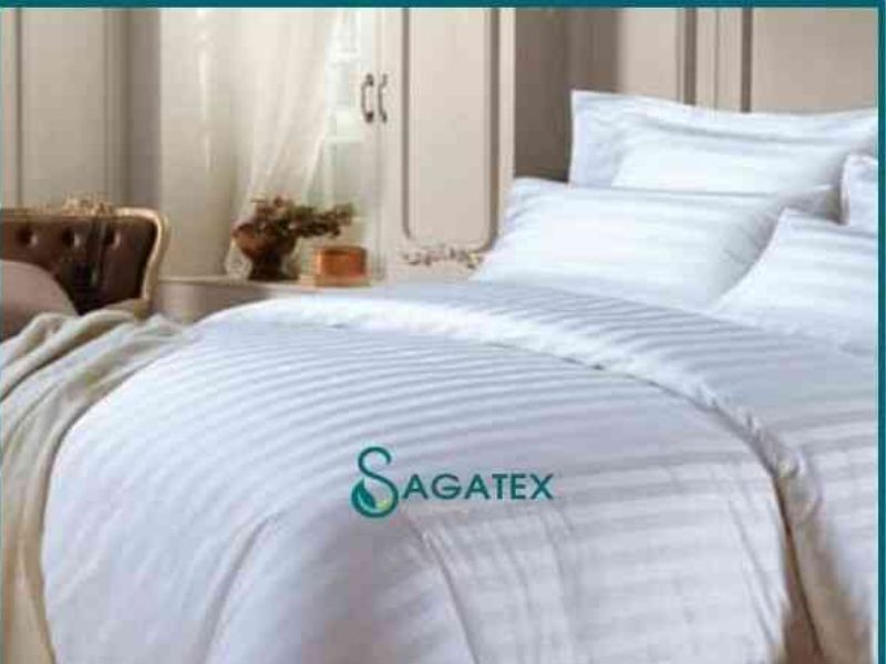 Ga khách sạn sọc trắng Sagatex thời thượng